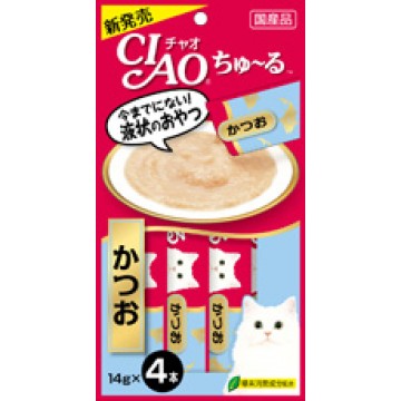 Ciao Chu ru Tuna Katsuo with Added Vitamin and Green Tea Extract 14g x 4pcs